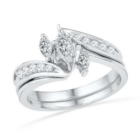 10KT White Gold 0.50CTW DIAMOND FASHION BRIDAL SET