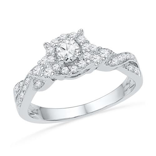 10KT White Gold 0.50CTW DIAMOND FASHION RING