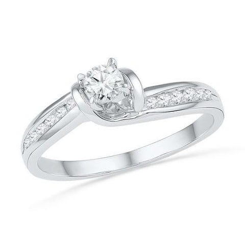 10KT White Gold 0.33CTW DIAMOND FASHION RING