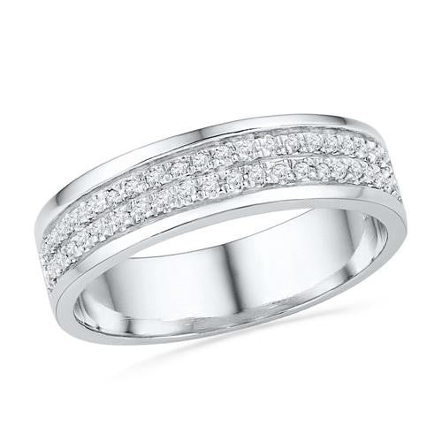 10KT White Gold 0.20CTW DIAMOND FASHION BAND