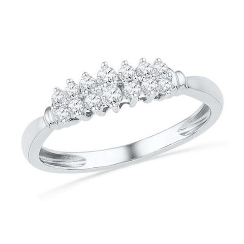 10KT White Gold 0.25CTW DIAMOND FASHION RING