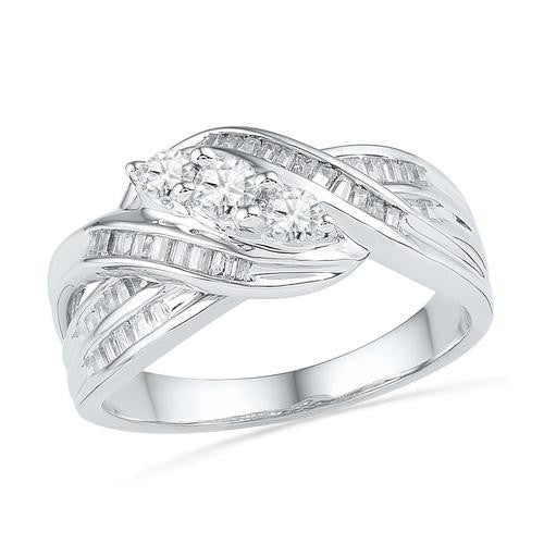 10KT White Gold 0.50CTW DIAMOND FASHION RING