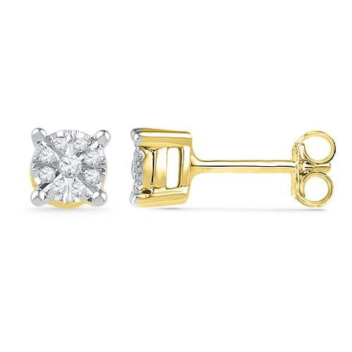 10K Yellow-gold 0.20CTW DIAMOND FASHION EARRING