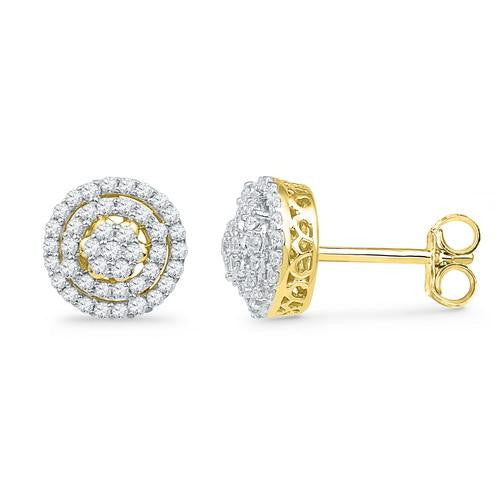 10K Yellow-gold 0.50CTW DIAMOND FASHION EARRING