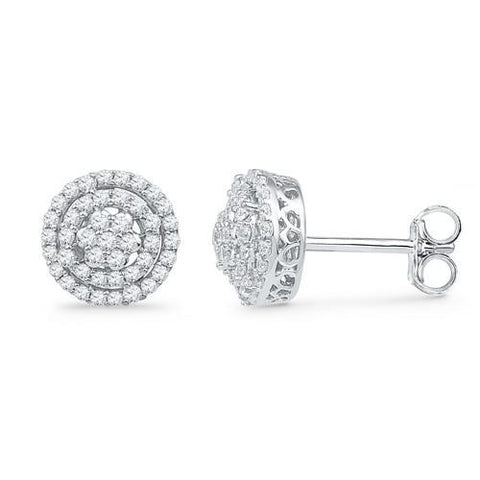 10KT White Gold 0.50CTW DIAMOND FASHION EARRING