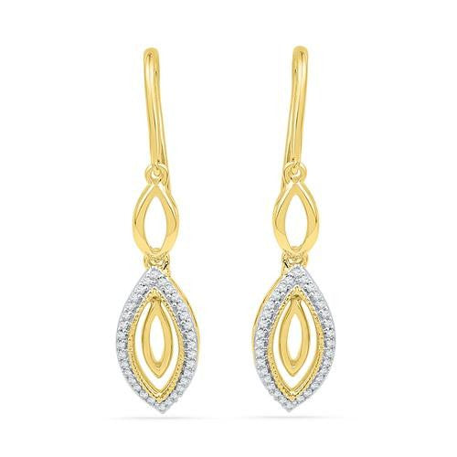 10K Yellow-gold 0.20CTW DIAMOND FASHION EARRING