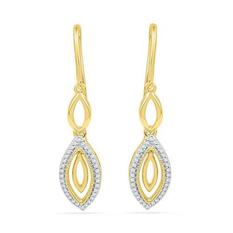 10K Yellow-gold 0.20CTW DIAMOND FASHION EARRING