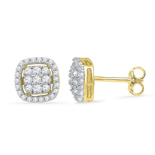 10K Yellow-gold 0.50CTW DIAMOND FASHION EARRING