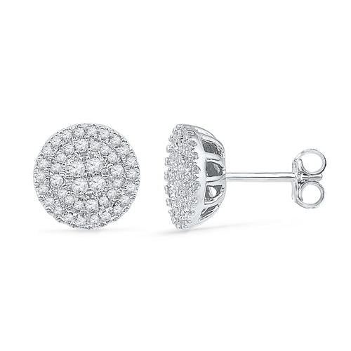 10KT White Gold 0.50CTW DIAMOND FASHION EARRING