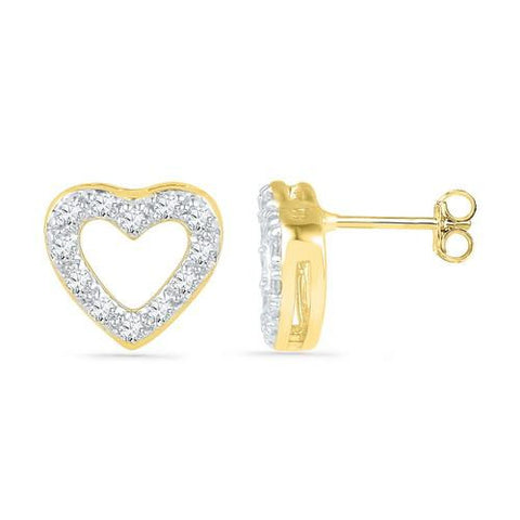 10K Yellow-gold 0.13CTW DIAMOND FASHION EARRING