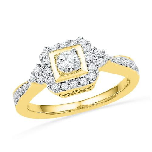 10K Yellow-gold 0.50CTW DIAMOND FASHION RING