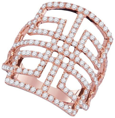 18KT Rose Gold 1.19CTW DIAMOND FASHION RING