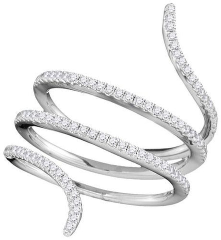 18KT White Gold 0.44CTW DIAMOND FASHION RING