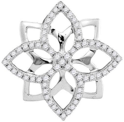 10KT White Gold 0.35CTW DIAMOND FASHION PENDANT