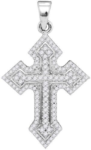 10KT White Gold 0.50CTW DIAMOND FASHION PENDANT