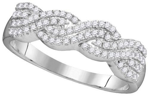 10KT White Gold 0.25CTW DIAMOND FASHION RING