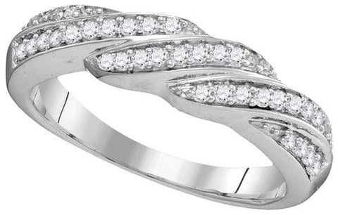 10KT White Gold 0.25CTW DIAMOND FASHION RING