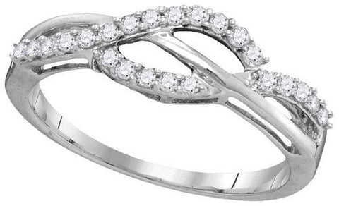 10KT White Gold 0.25CTW DIAMOND FASHION RING