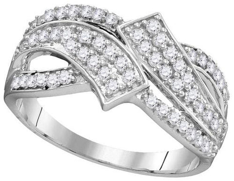 10KT White Gold 0.50CTW DIAMOND FASHION RING