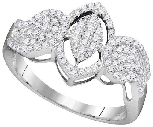 10KT White Gold 0.45CTW DIAMOND FASHION RING