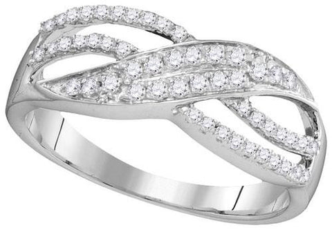 10KT White Gold 0.30CTW DIAMOND FASHION RING