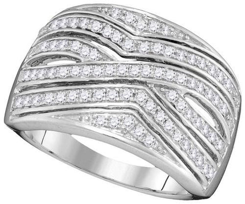 10KT White Gold 0.50CTW DIAMOND FASHION RING