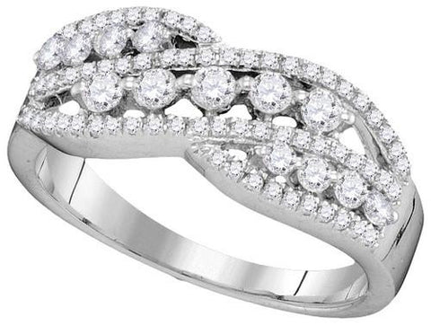 10KT White Gold 0.60CTW DIAMOND FASHION RING