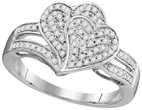 10KT White Gold 0.33CTW DIAMOND FASHION RING