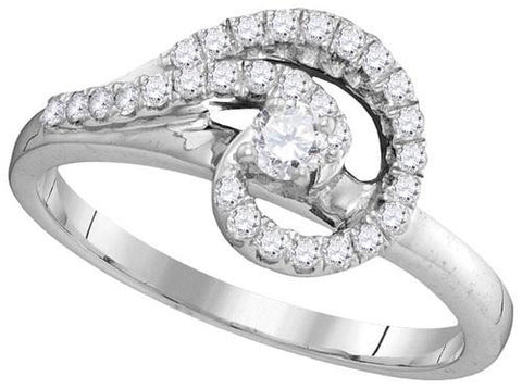 10KT White Gold 0.40CTW DIAMOND FASHION RING