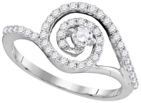 10KT White Gold 0.55CTW DIAMOND FASHION RING