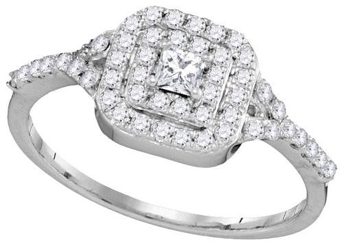 10KT White Gold 0.50CTW DIAMOND BRIDAL RING