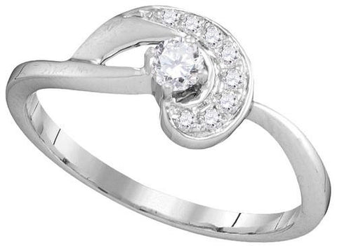 10KT White Gold 0.22CTW DIAMOND BRIDAL RING