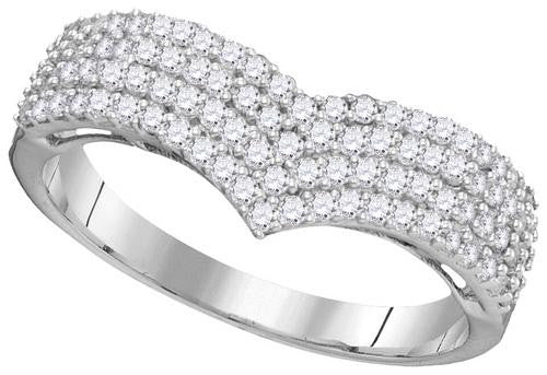 10KT White Gold 0.50CTW DIAMOND FASHION RING