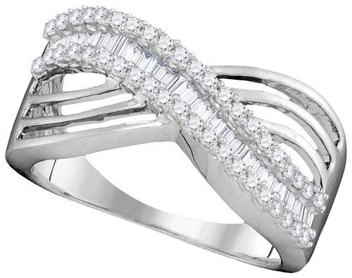 10KT White Gold 0.50CTW DIAMOND FASHION BAND