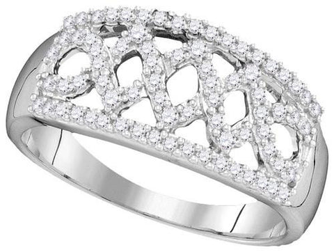 10KT White Gold 0.33CTW DIAMOND FASHION BAND