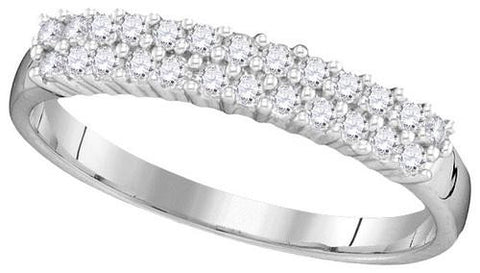 10KT White Gold 0.30CTW DIAMOND FASHION RING