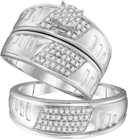 10KT White Gold 0.40CTW DIAMOND FASHION TRIO SET