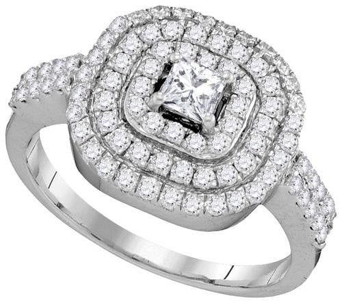 14KT White Gold 1.05CTW DIAMOND FASHION RING