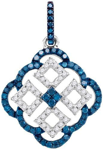 10KT White Gold 0.51CTW DIAMOND FASHION PENDANT