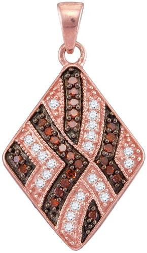 10KT Rose Gold 0.33CTW DIAMOND FASHION PEDANT