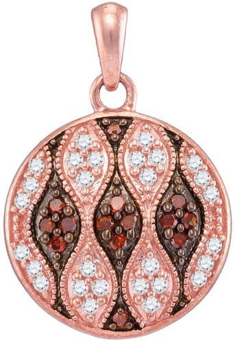 10KT Rose Gold 0.33CTW RED DIAMOND FASHION PENDANT