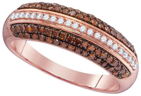 10KT Rose Gold 0.50CTW RED DIAMOND FASHION RING