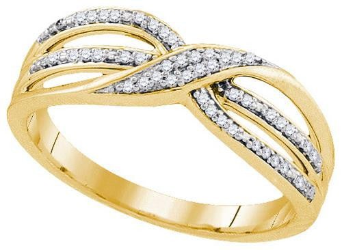 10K Yellow-gold 0.11CTW DIAMOND FASHION BAND