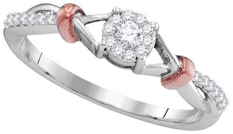 10KT White Gold 0.15CTW DIAMOND BRIDAL RING