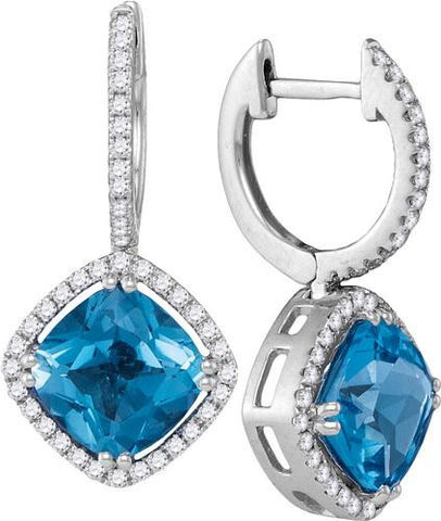 14KT White Gold 0.43CTW-Diamond 2.20(MIN)CT BT EARRINGS