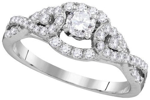 10KT White Gold 0.50CTW DIAMOND FASHION RING