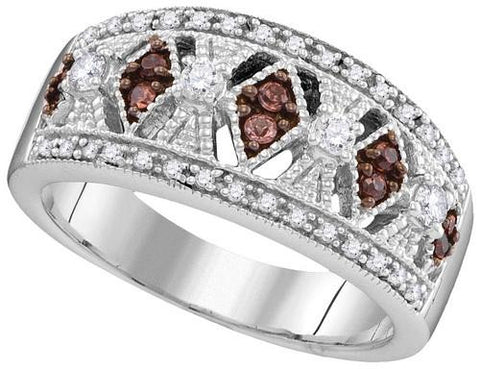 10KT White Gold 0.36CTW DIAMOND FASHION RING