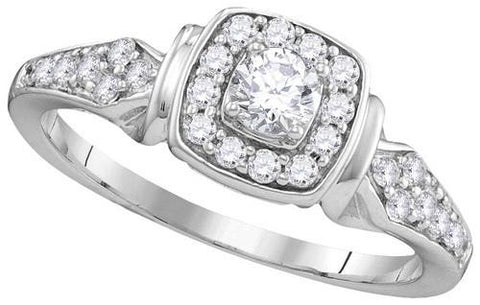 10KT White Gold 0.52CTW DIAMOND FASHION RING