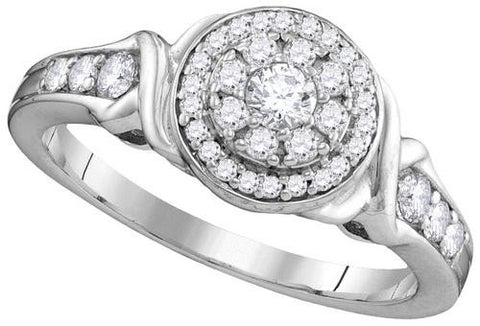 10KT White Gold 0.51CTW DIAMOND FASHION RING