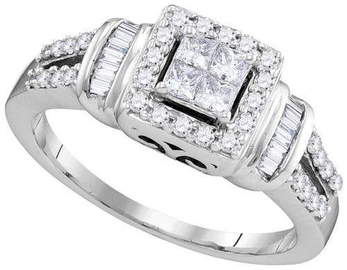 10KT White Gold 0.52CTW DIAMOND BRIDAL RING